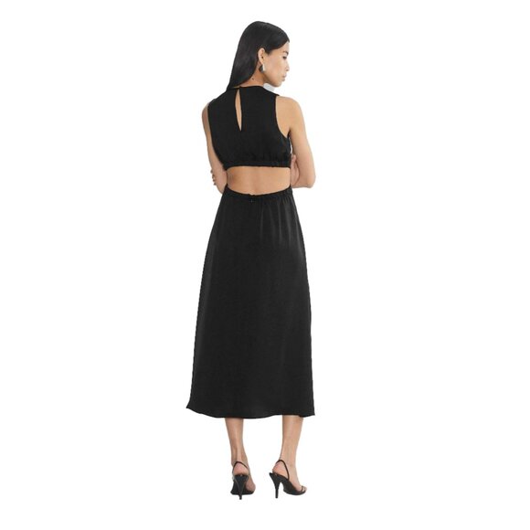 NWT Aritzia Babaton Cella Cutout Slip Dress XXS Black Sleek Minimalist Chic - Picture 5 of 11